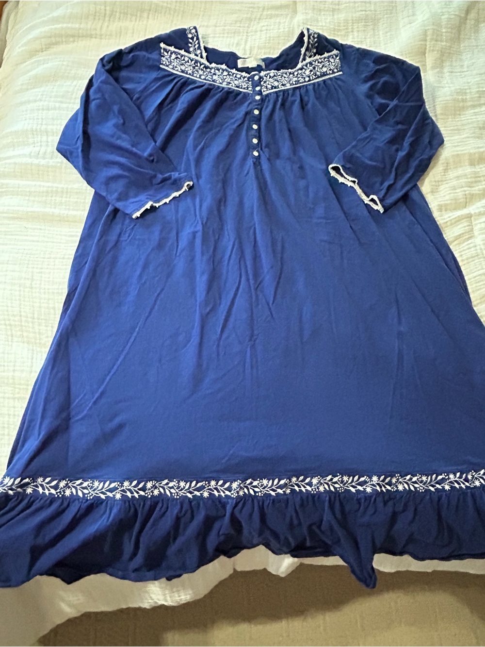 Eileen West Traditional Flannel Nightgown. Size 3X